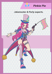 Size: 848x1200 | Tagged: safe, artist:nekoka shuuri-ya, pinkie pie, human, g4, female, hat, humanized, pixiv, solo, top hat