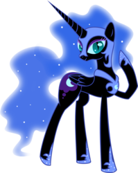 Size: 2028x2546 | Tagged: safe, artist:thekisame, nightmare moon, alicorn, pony, g4, female, looking at you, mare, raised hoof, simple background, smiling, solo, transparent background, vector