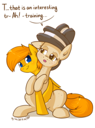 Size: 1424x1908 | Tagged: safe, artist:dsp2003, artist:lalieri, oc, oc:dunkie, oc:tails doll, earth pony, pony, bellyrubs, collaboration, fat, female, male, simple background, single panel, transparent background