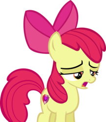 Size: 10455x12063 | Tagged: safe, artist:cyanlightning, apple bloom, earth pony, pony, g4, on your marks, .svg available, absurd resolution, cutie mark, female, filly, sad, simple background, solo, the cmc's cutie marks, transparent background, vector