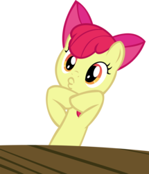Size: 10422x12137 | Tagged: safe, artist:cyanlightning, apple bloom, earth pony, pony, g4, twilight time, .svg available, absurd resolution, duckface, female, filly, foal, simple background, solo, table, transparent background, vector