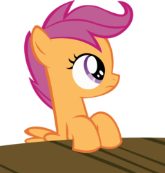 Size: 10954x11462 | Tagged: safe, artist:cyanlightning, scootaloo, pegasus, pony, g4, twilight time, .svg available, absurd resolution, female, filly, foal, simple background, solo, spread wings, table, transparent background, vector, wings