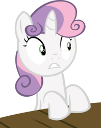 Size: 9960x12556 | Tagged: safe, artist:cyanlightning, sweetie belle, g4, twilight time, .svg available, absurd resolution, female, simple background, solo, table, transparent background, vector