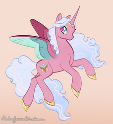 Size: 711x779 | Tagged: safe, artist:thebadgerssett, alicorn, pony, alicornified, colored wings, flying, ponified, princess allura, race swap, simple background, solo, voltron, voltron legendary defender