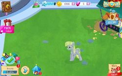 Size: 474x296 | Tagged: safe, gameloft, derpy hooves, crystal pony, pegasus, pony, g4, crystal empire, crystallized, female, mare, vip