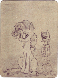 Size: 1912x2560 | Tagged: safe, artist:sanya-mosaica, maud pie, pinkie pie, g4, traditional art