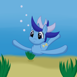 Size: 1200x1200 | Tagged: safe, artist:joey, minuette, pony, unicorn, g4, female, holding breath, mare, solo, swimming, underwater