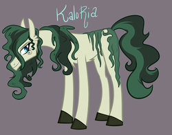 Size: 900x706 | Tagged: dead source, safe, artist:wubcakeva, oc, oc only, oc:kaloria jade, kelpie, ponified, seaweed, solo