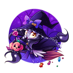 Size: 1100x1100 | Tagged: safe, artist:ipun, oc, oc only, oc:errys, bat pony, pony, blushing, broom, candy, clothes, female, flying, flying broomstick, food, hat, heart eyes, jack-o-lantern, lollipop, mare, open mouth, pumpkin, simple background, smiling, socks, solo, transparent background, wingding eyes, witch hat