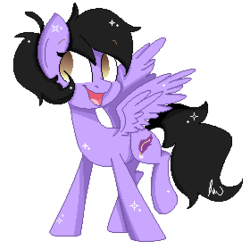 Size: 280x279 | Tagged: safe, artist:vanillashineart, oc, oc only, pegasus, pony, pixel art, solo