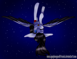 Size: 1299x1000 | Tagged: safe, artist:symphstudio, oc, oc only, pegasus, pony, flying, night, solo, tongue out