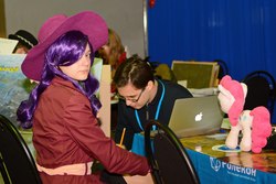 Size: 2560x1706 | Tagged: safe, rarity, human, g4, rarity investigates, 2016, clothes, cosplay, costume, irl, irl human, photo, rubronycon