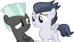 Size: 14752x8512 | Tagged: safe, artist:cyanlightning, rumble, thunderlane, pegasus, pony, g4, .svg available, absurd resolution, age regression, colt, simple background, transparent background, vector, younger