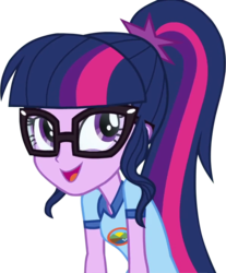 Size: 597x720 | Tagged: safe, artist:stacyhirano34, sci-twi, twilight sparkle, equestria girls, g4, my little pony equestria girls: legend of everfree, clothes, female, glasses, open mouth, simple background, solo, transparent background, vector