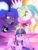 Size: 500x650 | Tagged: safe, artist:coltsteelstallion, princess celestia, princess luna, twilight sparkle, alicorn, pony, g4, angry, big crown thingy, day, jewelry, looking at each other, looking up, moon, night, open mouth, regalia, spread wings, stars, sun, sun vs moon, twilight sparkle (alicorn)