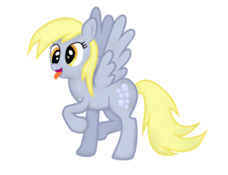 Size: 4000x3077 | Tagged: safe, artist:littleshyfim, derpy hooves, pegasus, pony, g4, female, high res, mare, simple background, solo, tongue out, transparent background