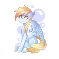 Size: 2000x2000 | Tagged: safe, artist:kurochhi, derpy hooves, pegasus, pony, g4, :3, blushing, ear fluff, female, high res, mare, simple background, sitting, solo, transparent background