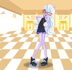 Size: 617x598 | Tagged: safe, artist:kimpossiblelove, sugarcoat, equestria girls, g4, alternate hairstyle, female, solo