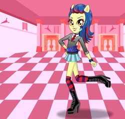 Size: 626x595 | Tagged: safe, artist:kimpossiblelove, indigo zap, equestria girls, g4, female, solo