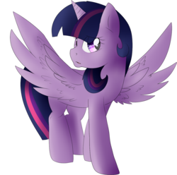 Size: 1237x1226 | Tagged: safe, artist:mrxbluexkarlyle, twilight sparkle, alicorn, pony, g4, female, simple background, solo, spread wings, transparent background, twilight sparkle (alicorn), wings