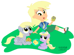 Size: 1222x917 | Tagged: safe, artist:newportmuse, derpy hooves, dinky hooves, human, equestria girls, g4, cute, derpabetes, human ponidox, self ponidox