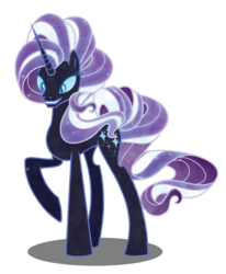 Size: 6170x7500 | Tagged: safe, artist:orin331, idw, official comic, nightmare rarity, crystal pony, pony, g4, absurd resolution, crystallized, evil, evil smile, female, idw showified, looking down, raised hoof, solo