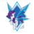 Size: 1000x1000 | Tagged: safe, artist:acesrockz, rarity, g4, crystal wings, cute, female, raised hoof, raribetes, smiling, solo