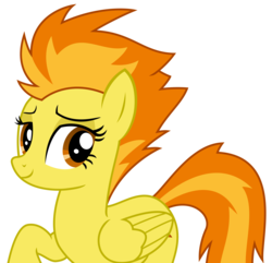Size: 3728x3600 | Tagged: safe, artist:sketchmcreations, spitfire, pegasus, pony, g4, top bolt, casual, cute, female, high res, mare, raised hoof, show accurate, simple background, solo, transparent background, vector
