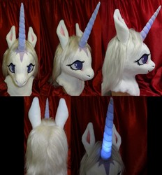 Size: 1189x1280 | Tagged: safe, artist:atalonthedeer, artist:dreamvisioncreations, fursuit, irl, photo, ponified, the last unicorn