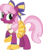 Size: 2568x3000 | Tagged: safe, artist:doctor-g, cheerilee, g4, the cart before the ponies, cheerileeder, cheerleader, clothes, female, high res, open mouth, pom pom, simple background, skirt, solo, transparent background, vector