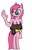 Size: 276x430 | Tagged: safe, artist:retardation magnifico, pinkie pie, earth pony, anthro, unguligrade anthro, g4, bad anatomy, clothes, dress, female, pinkamena diane pie, solo