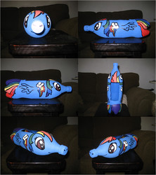 Size: 962x1083 | Tagged: safe, artist:tay-houby, rainbow dash, g4, bottle, female, paint, solo, wat