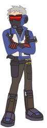 Size: 1050x2850 | Tagged: safe, artist:sketchmcreations, equestria girls, g4, barely pony related, commission, crossed arms, equestria girls-ified, male, overwatch, simple background, soldier 76, solo, transparent background, vector