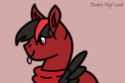 Size: 1500x1000 | Tagged: safe, artist:dookin, oc, oc only, pegasus, pony, fanart, solo, tongue out