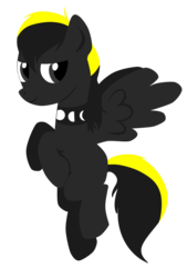 Size: 1924x2844 | Tagged: source needed, safe, artist:tayarinne, oc, oc only, oc:shadow whip, pegasus, pony, 2017 community collab, derpibooru community collaboration, collar, lidded eyes, simple background, solo, transparent background