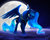 Size: 800x640 | Tagged: safe, artist:loorelai, princess luna, g4, female, moon, night, solo, spread wings, stars