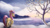 Size: 2000x1127 | Tagged: safe, artist:camyllea, fluttershy, g4, earmuffs, female, lake, mountain, raised hoof, scenery, snow, snowfall, solo, walking, winter