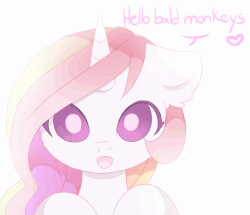 Size: 800x688 | Tagged: safe, artist:magnaluna, princess celestia, g4, animated, bronybait, bust, cute, cutelestia, dialogue, female, fourth wall, gif, heart, looking at you, open mouth, portrait, simple background, solo, white background