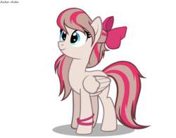 Size: 5144x4058 | Tagged: dead source, safe, artist:asika-aida, angel wings, pegasus, pony, g4, top bolt, absurd resolution, bow, female, hair bow, happy, mare, simple background, solo, transparent background, vector, wristband