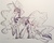 Size: 1200x955 | Tagged: safe, artist:zigragirl, nightmare moon, oc, oc:cloud swarmer, alicorn, pegasus, pony, g4, blushing, drunk, female, heart, leg hug, looking back, male, mare, pencil drawing, raised leg, simple background, stallion, traditional art