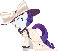 Size: 3417x3000 | Tagged: safe, artist:uponia, rarity, pony, unicorn, g4, ppov, .svg available, clothes, dress, eyes closed, female, hat, high res, mare, open mouth, raristocrat, simple background, solo, titanic, transparent background, vector