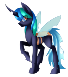 Size: 1843x2100 | Tagged: safe, artist:scarlet-spectrum, oc, oc only, oc:princess midnight, changeling, changeling oc, simple background, solo, transparent background