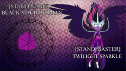 Size: 1280x720 | Tagged: safe, sci-twi, twilight sparkle, equestria girls, g4, my little pony equestria girls: friendship games, jojo's bizarre adventure, midnight sparkle, stand