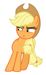 Size: 3500x5669 | Tagged: safe, artist:masem, applejack, g4, ppov, .ai available, absurd resolution, faic, female, pouting, sassy, simple background, solo, transparent background, vector