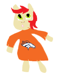 Size: 550x665 | Tagged: safe, artist:sgtwizardfist, roseluck, earth pony, pony, g4, 1000 hours in ms paint, american football, denver broncos, female, mare, ms paint, nfl, solo