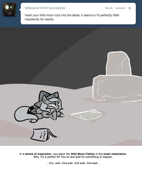 Size: 666x809 | Tagged: safe, artist:egophiliac, princess luna, moonstuck, g4, book, bored, cartographer's cap, cute, female, filly, fountain, grayscale, hat, monochrome, moon, moon rock, prone, solo, tumblr, woona, younger