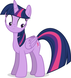 Size: 3048x3337 | Tagged: safe, artist:eagle1division, twilight sparkle, alicorn, pony, g4, ppov, female, folded wings, high res, looking down, mare, simple background, solo, transparent background, twilight sparkle (alicorn), vector