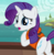 Size: 704x718 | Tagged: safe, screencap, rarity, pony, unicorn, g4, my little pony: friendship is magic, ppov, butt, cropped, female, lifejacket, looking back, mare, open mouth, plot, solo