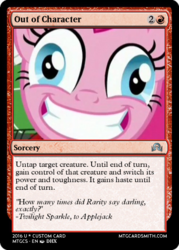 Size: 375x523 | Tagged: safe, pinkie pie, g4, ppov, card, faic, magic the gathering, ponk