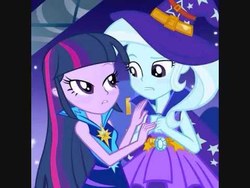 Size: 480x360 | Tagged: safe, trixie, twilight sparkle, equestria girls, g4, female, lesbian, ship:twixie, shipping, twilight sparkle (alicorn)